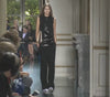 Model Valery Kaufman walks in the Céline Spring/Summer 2013 womenswear show in Paris. Video via Céline